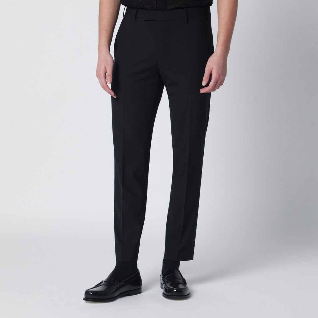 Pants PT Torino - Black wool-blend trousers Brand