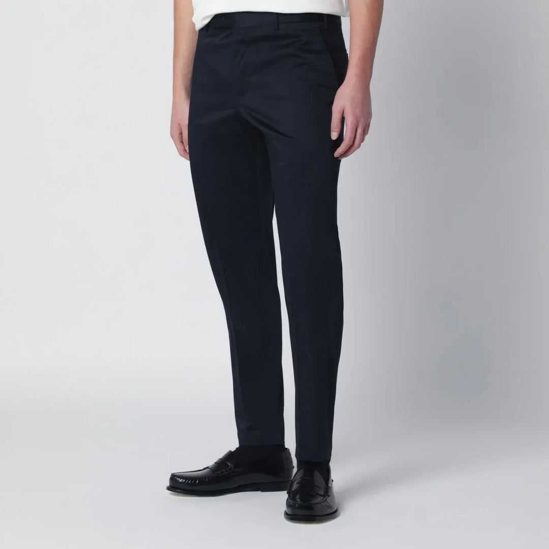 PT Torino - Blue cotton-blend trousers Brand Pants