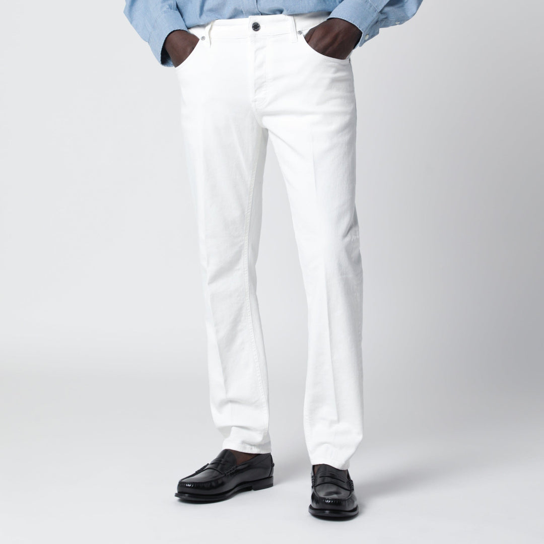 Pants PT Torino Denim - White Reggae Tapered Trousers Brand