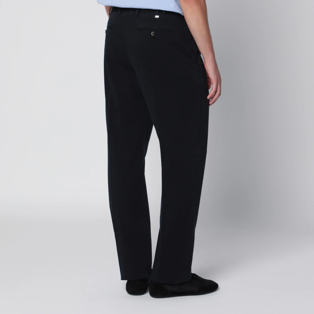 PT Torino - Navy Cotton Trousers Brand Pants