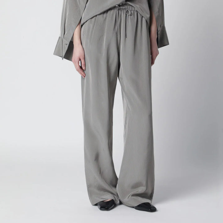 Róhe - Light grey wide striped trousers Brand Pants 36  FR