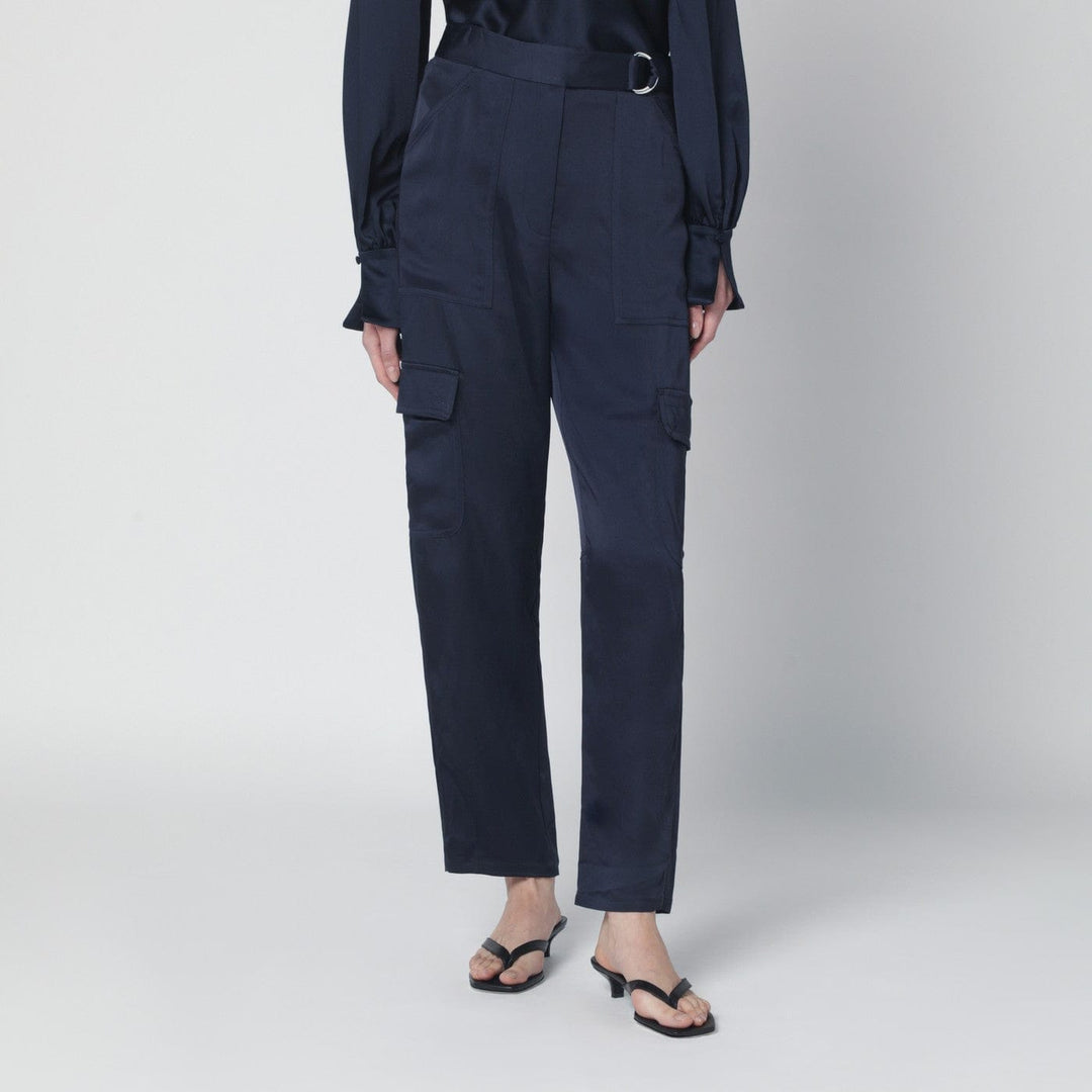 Pants SIMKHAI - Carolina trousers in midnight blue shiny satin Brand