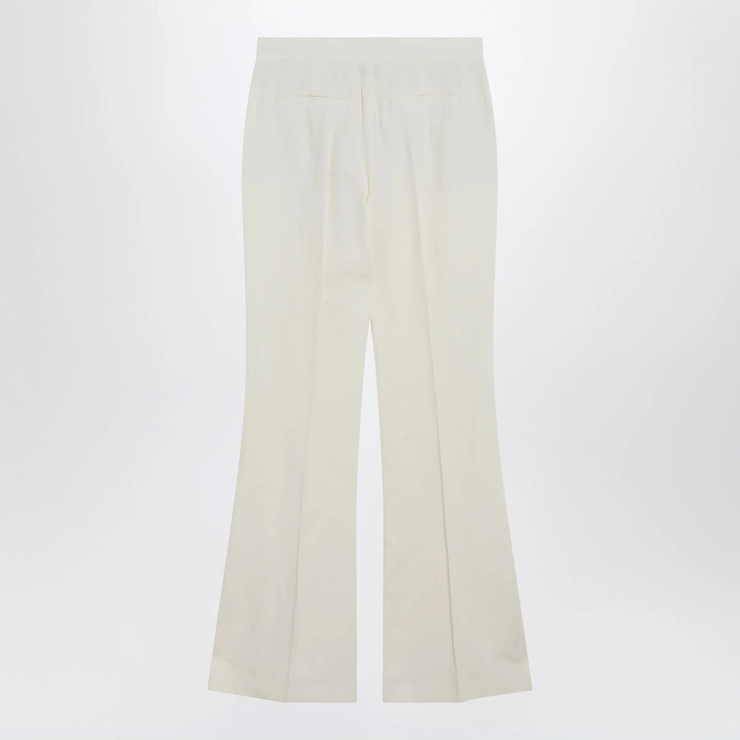 Sportmax - Low-rise flare trousers in viscose and textile paper Brand Pants