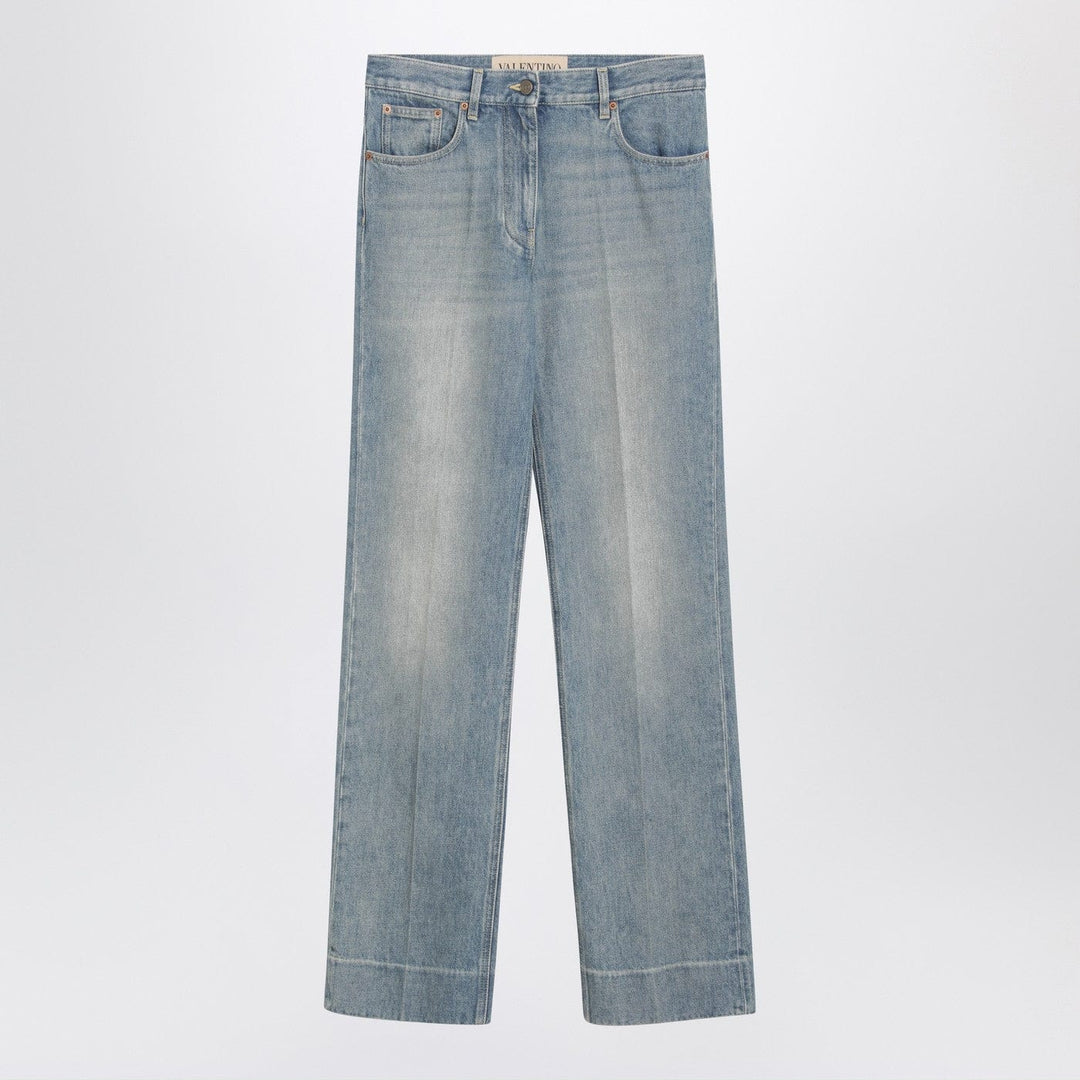 Pants 27 Valentino - Light blue washed-effect jeans Brand