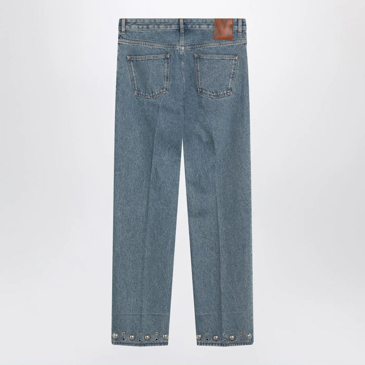 Valentino - Medium blue jeans with cabochons Brand Pants