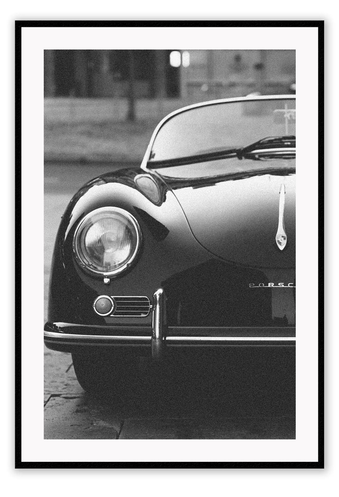 Canvas Print 50x70cm / Black Porsche Porshe Wall Art : Ready to hang framed artwork. Brand