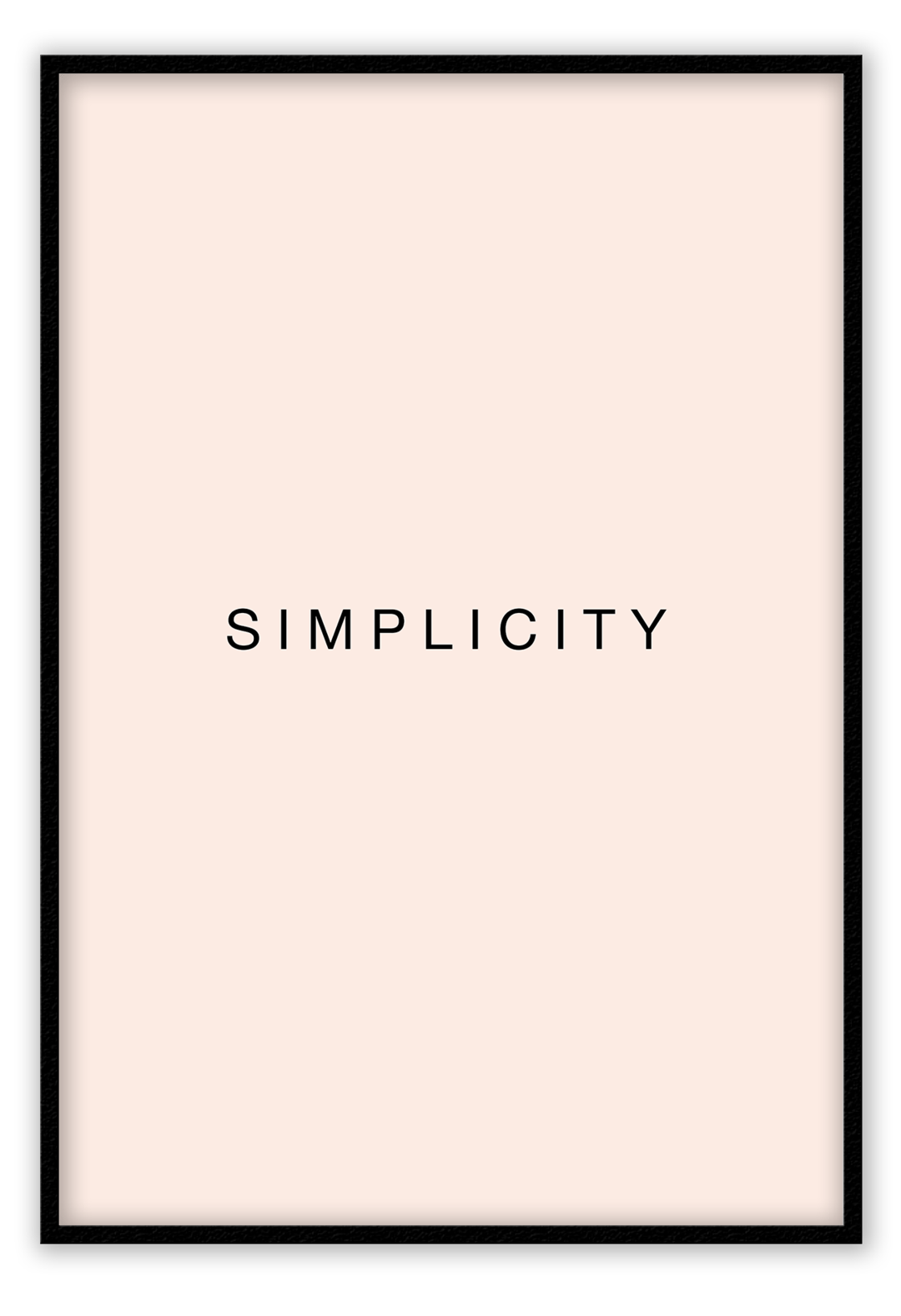 Canvas Print 50x70cm / Black Simplicity Blush Simplicity Blush Wall Art : Ready to hang framed artwork. Brand