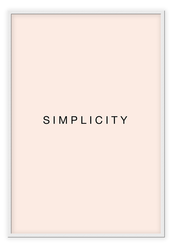 Canvas Print 50x70cm / White Simplicity Blush Simplicity Blush Wall Art : Ready to hang framed artwork. Brand