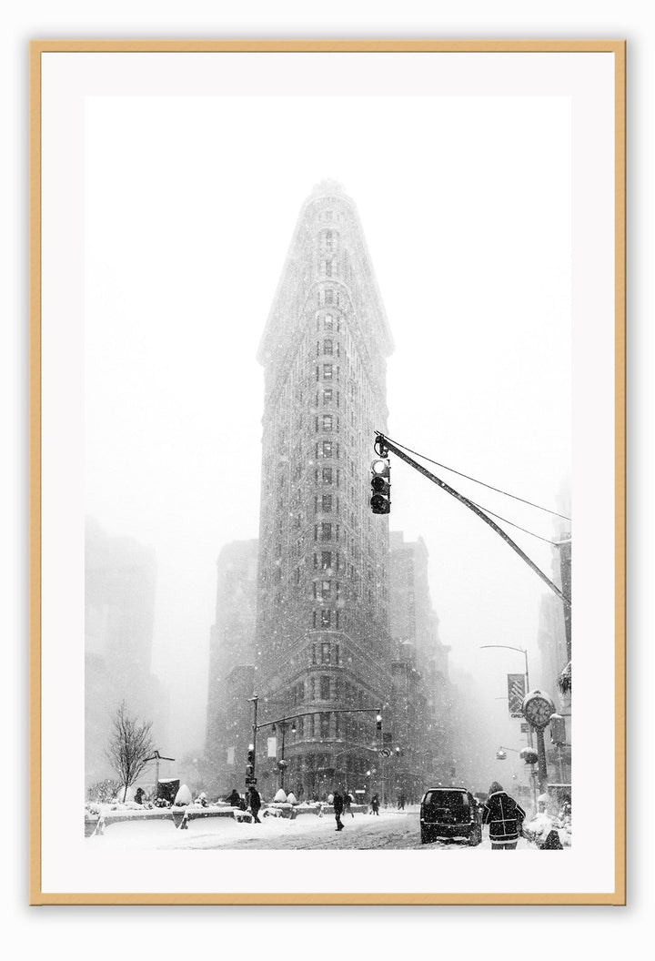 Canvas Print Small		50x70cm / Oak Snowy flatiron Snowy Flatiron Framed Prints Brand