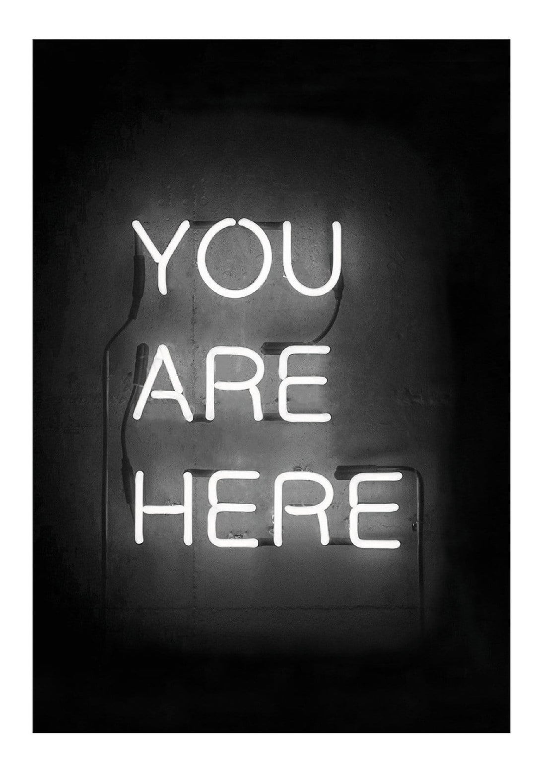 Canvas Print You Are Here Neon You are Here Neon Wall Art : Ready to hang framed artwork. Brand