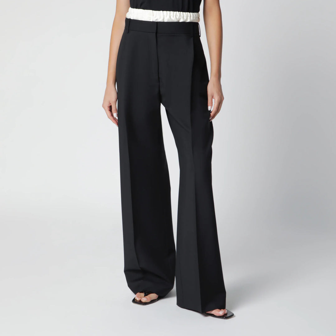 Róhe - Black Trousers with Boxer Detail Brand 36  FR