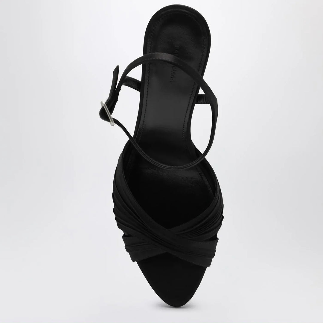 Balenciaga - Black Dynastie satin sandals Brand Sandals