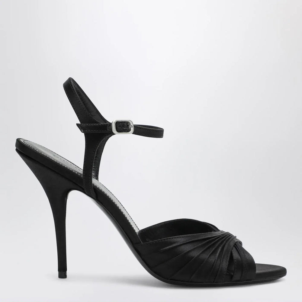 Balenciaga - Black Dynastie satin sandals Brand Sandals 36 IT