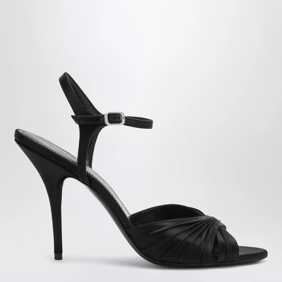 Balenciaga - Black Dynastie satin sandals Brand Sandals 36 IT