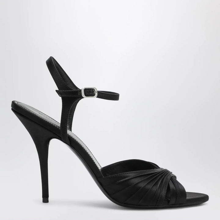 Balenciaga - Black Dynastie satin sandals Brand Sandals 36 IT