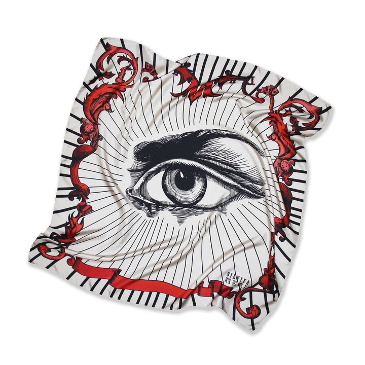 Silviya Neri Scarves 70x70 cm Have an Eye on You Silk Scarf By Silviya Neri Brand