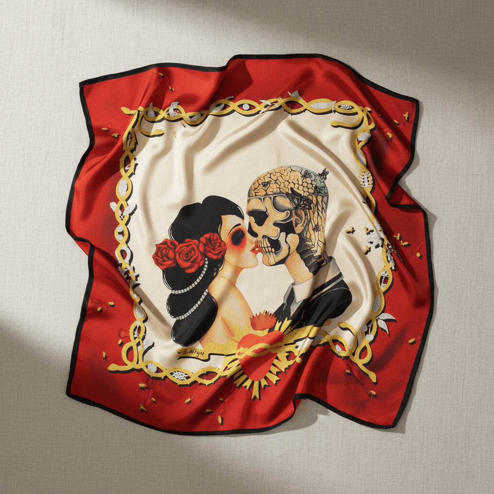 The Kiss Silk Scarf By Silviya Neri Brand Scarves