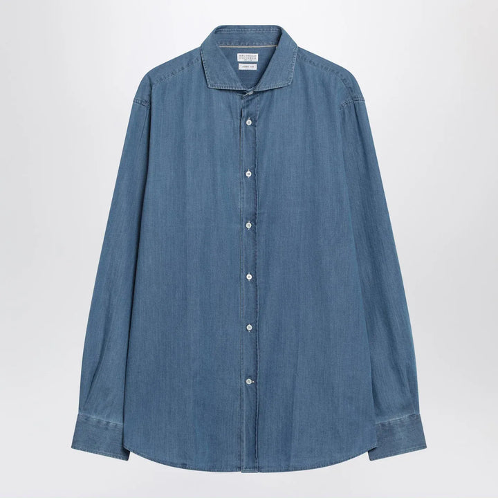 Brunello Cucinelli - Light blue Easy Fit denim shirt Brand Shirt M
