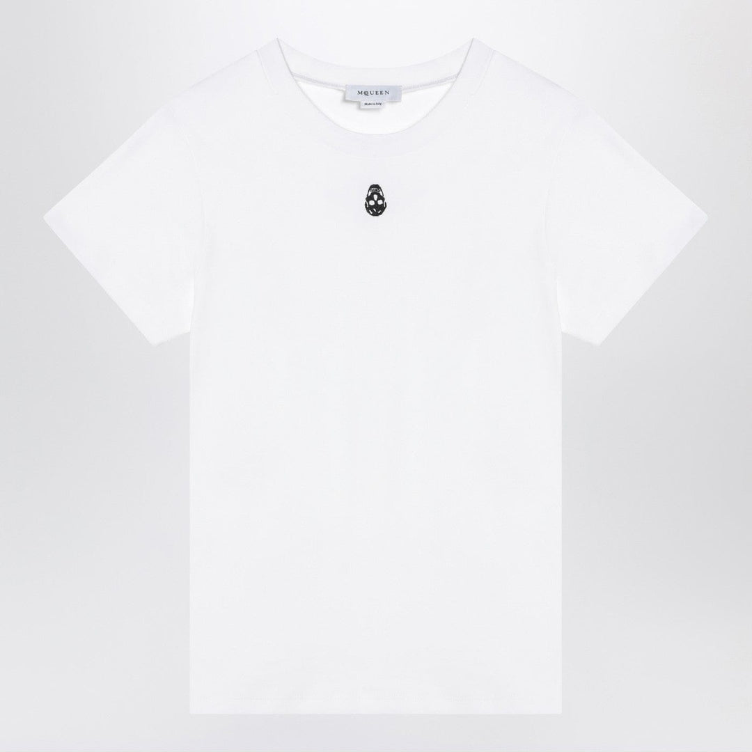 Shirts &amp; Tops 40  IT Alexander McQueen - White T-shirt with Skull embroidery Brand