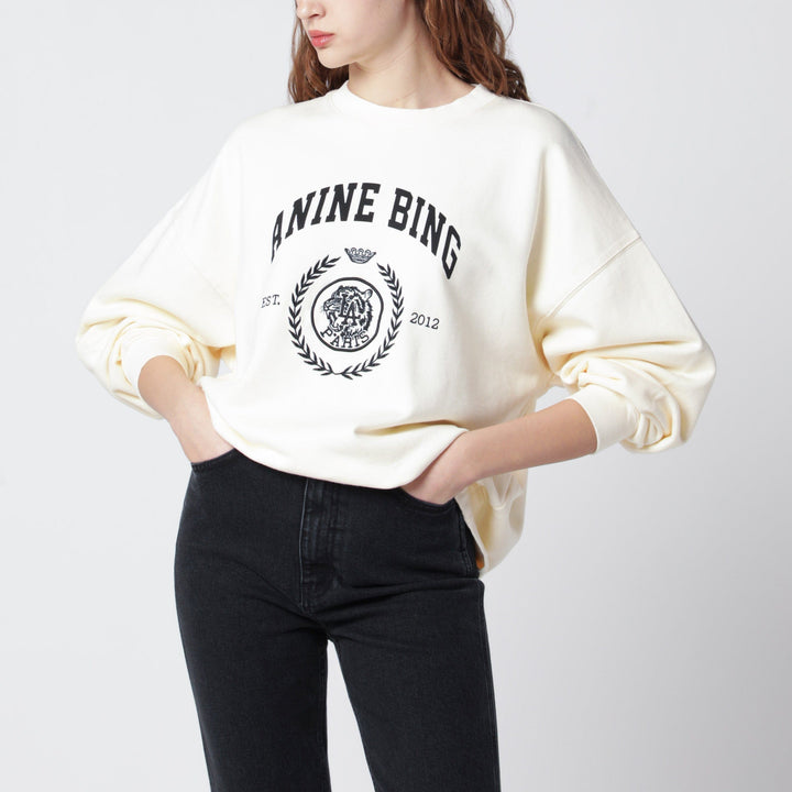 Shirts &amp; Tops ANINE BING - Miles Collegiate cream sweatshirt Brand