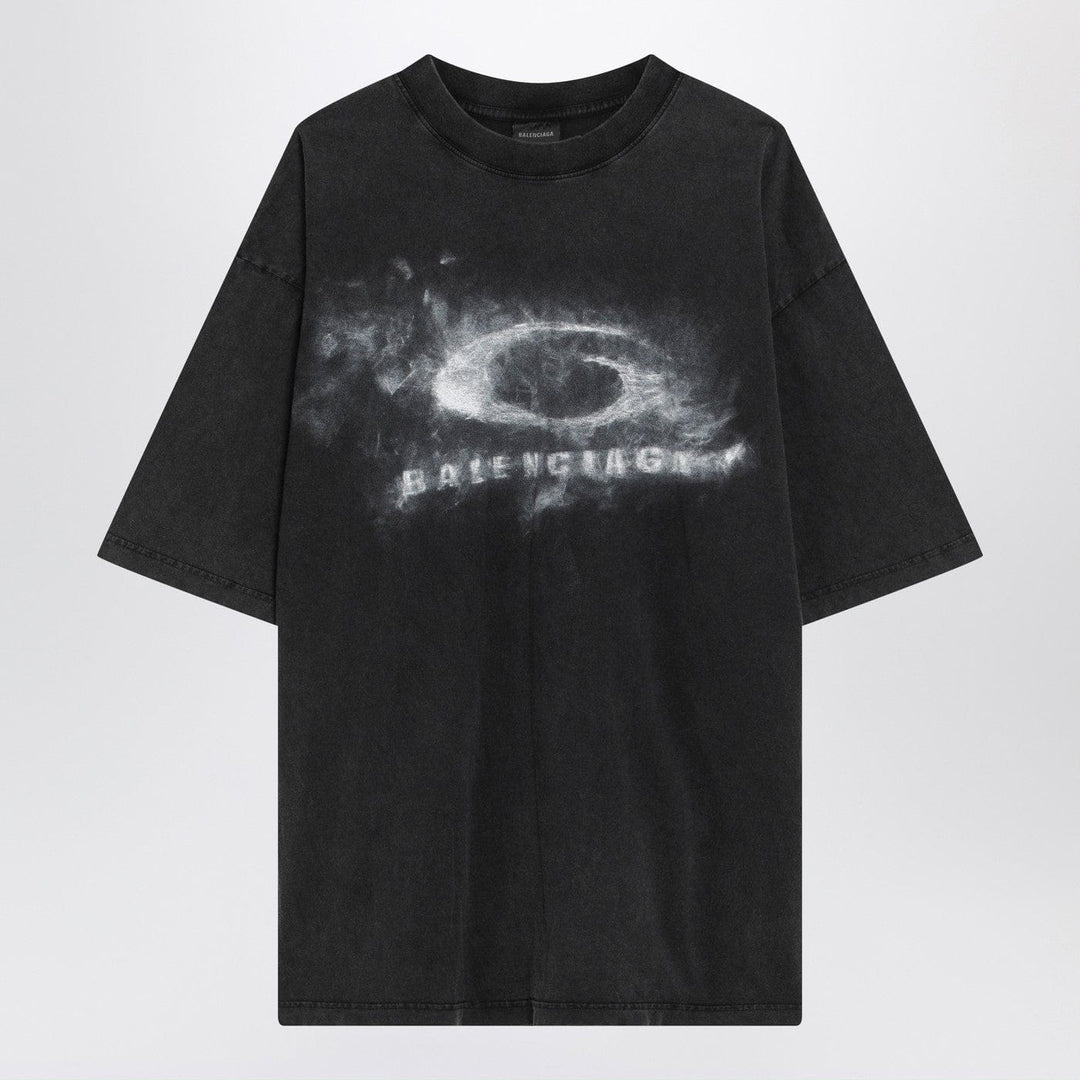 Shirts & Tops Balenciaga - Black faded Crayon Loop oversize T-shirt Brand
