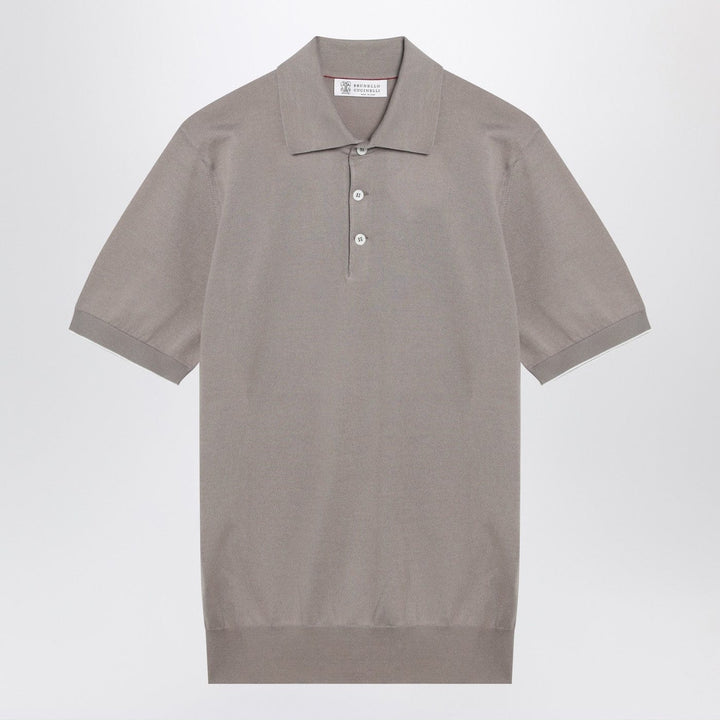 Shirts &amp; Tops Brunello Cucinelli - Light brown cotton knit polo shirt Brand