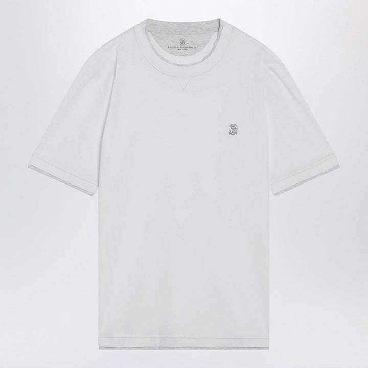 Shirts &amp; Tops XXL Brunello Cucinelli - White T-shirt with faux layering effect Brand