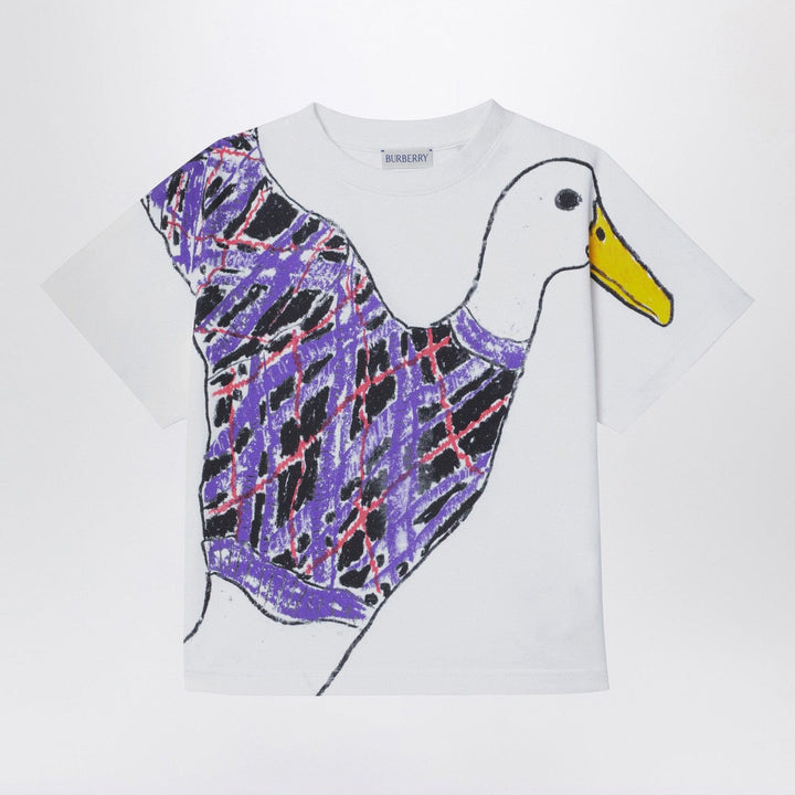 Shirts &amp; Tops 6 Burberry - White cotton T-shirt with print Brand