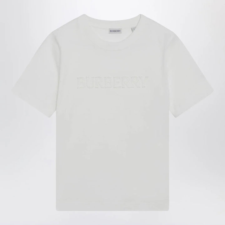 Burberry - White T-shirt with embroidered logo Brand Shirts &amp; Tops XS