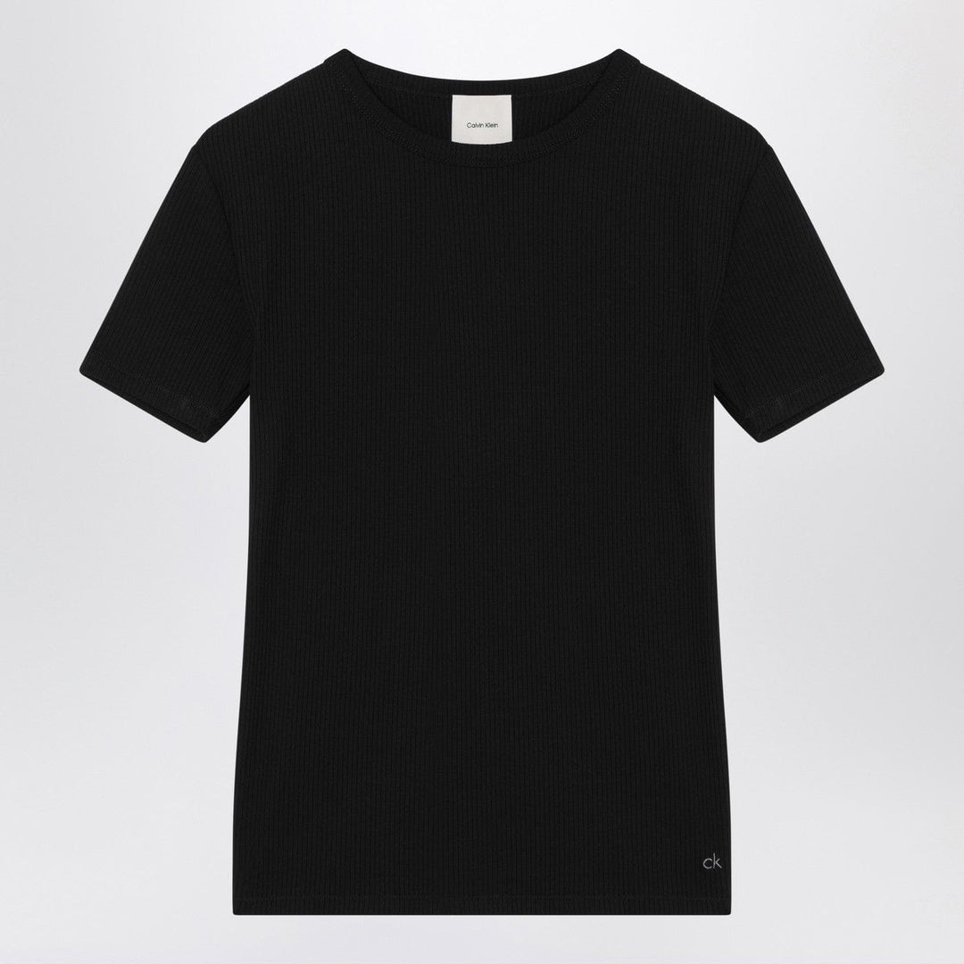 Shirts &amp; Tops XS Calvin Klein - Black ribbed T-shirt Brand