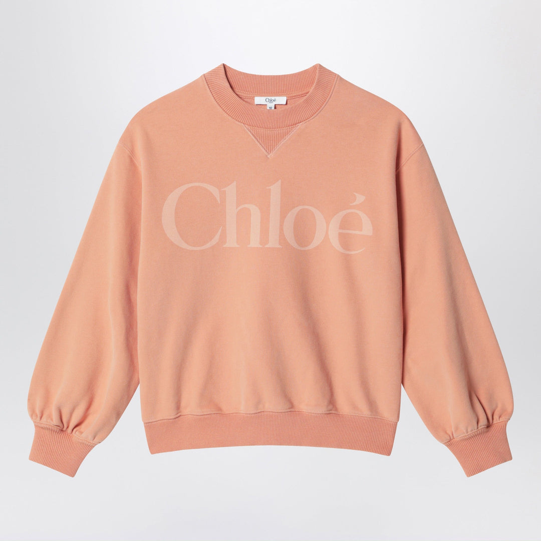 Shirts &amp; Tops Chloé - Apricot sweatshirt with logo print Brand
