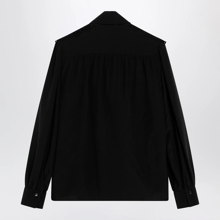 Chloé - Black silk blouse with lavallière Brand Shirts &amp; Tops