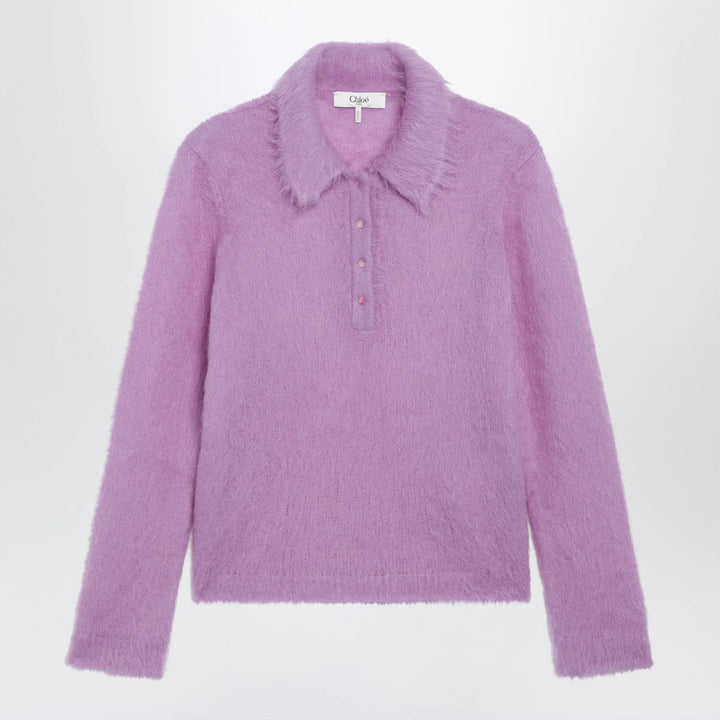 Chloé - Lavender alpaca-blend cardigan Brand Shirts &amp; Tops M