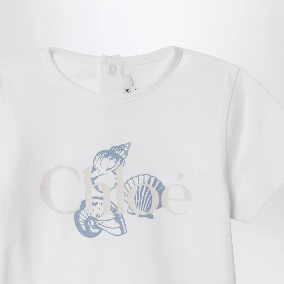 Chloé - White T-shirt with logo print Brand Shirts &amp; Tops