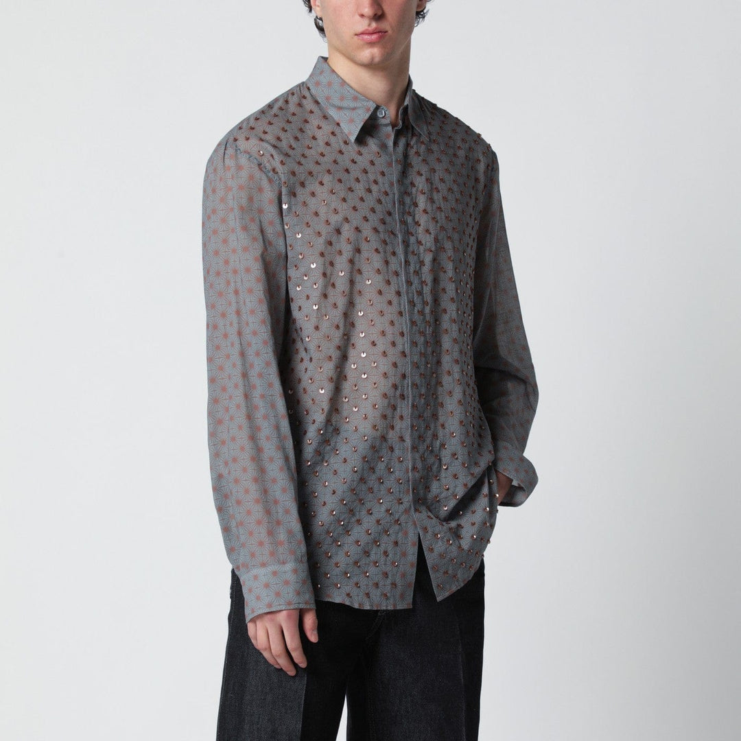 Shirts &amp; Tops Dries Van Noten - Grey shirt with sequins Brand