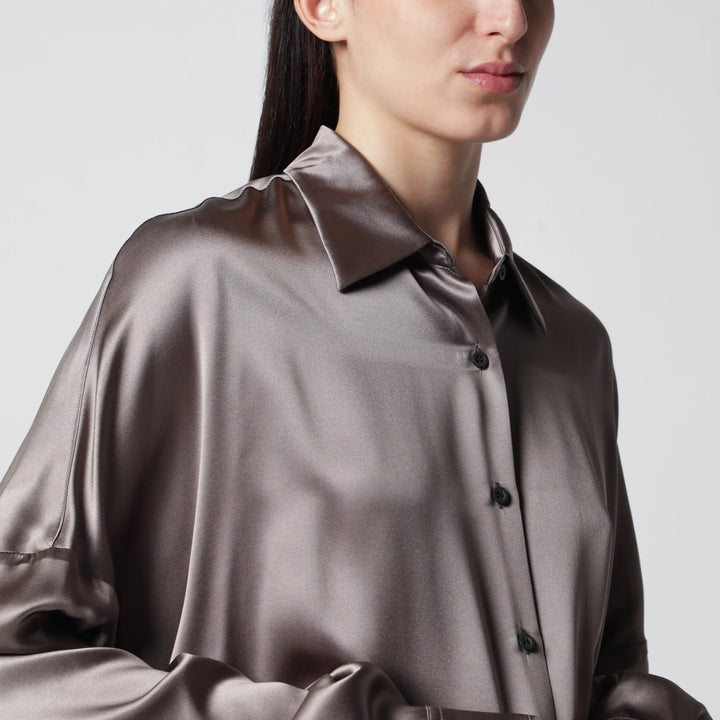 Dries Van Noten - Shirt Taupe Color in Silk Brand Shirts &amp; Tops