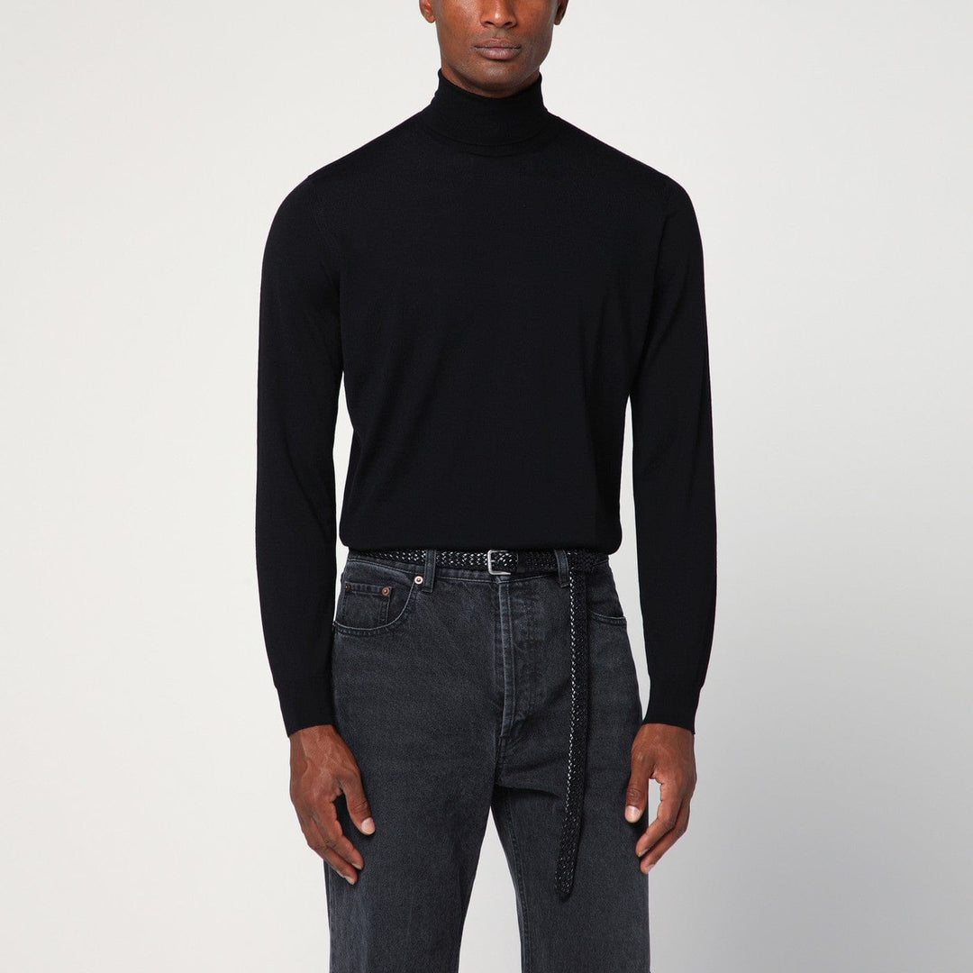 Shirts &amp; Tops 56 IT Drumohr - Black wool turtleneck sweater Brand