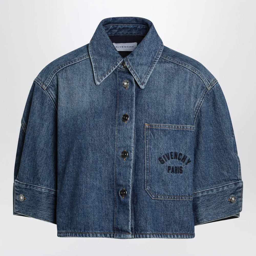 Givenchy - Short Cocoon shirt in medium blue Brand Shirts & Tops 36  FR