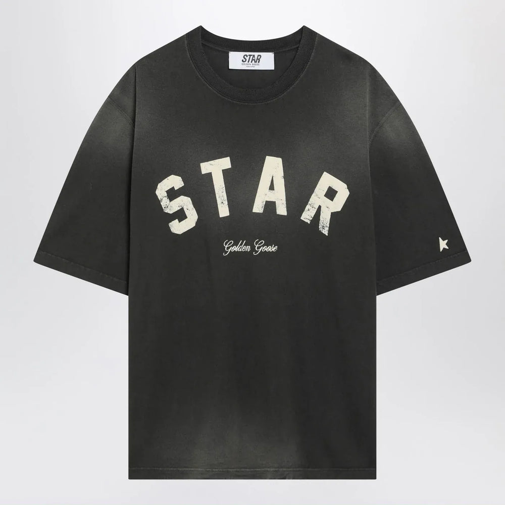 Golden Goose - Black vintage-effect Star T-shirt Brand Shirts & Tops XS