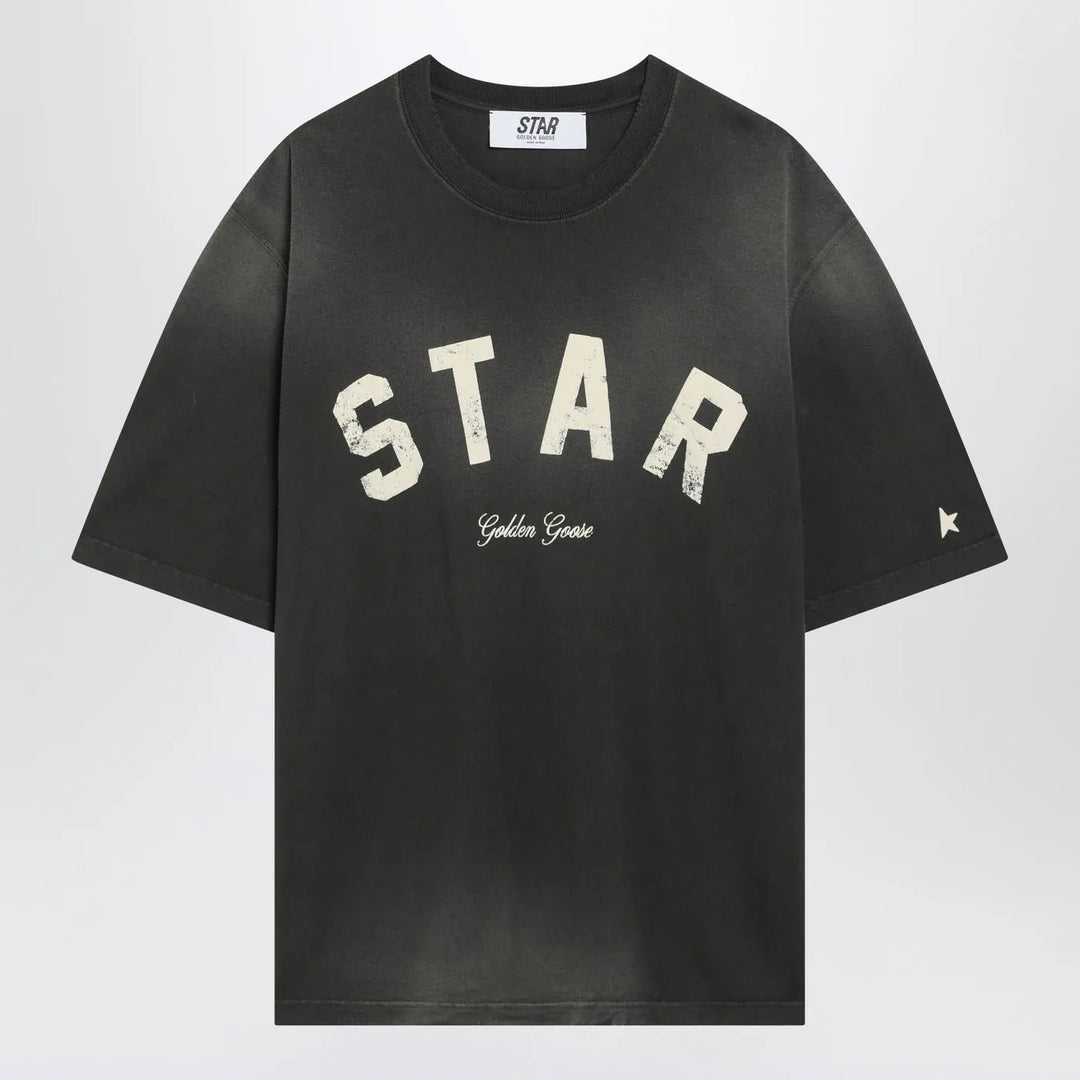 Golden Goose - Black vintage-effect Star T-shirt Brand Shirts &amp; Tops XS