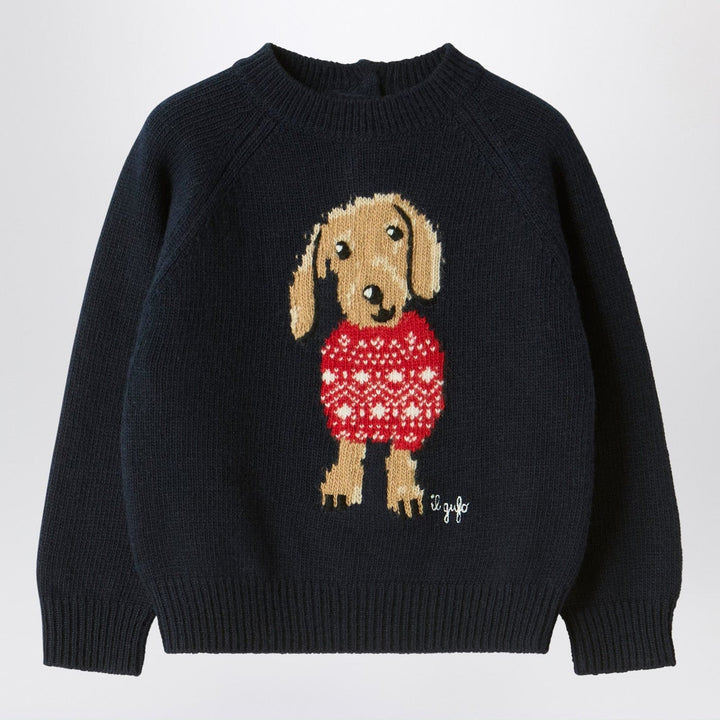 Shirts &amp; Tops 12 Il Gufo - Blue wool sweater with dachshund Brand