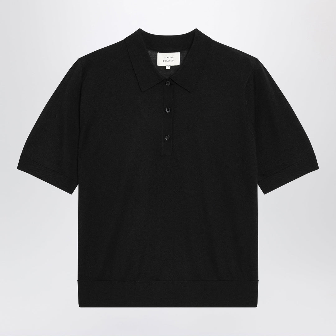 Shirts &amp; Tops LouLou De Saison - Black Migo Fluid Cashmere Polo Brand