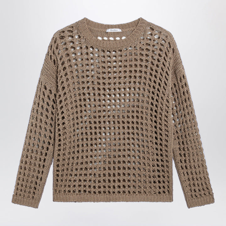 Shirts &amp; Tops Max Mara - Cotton mesh long-sleeve sweater in Desert Brand