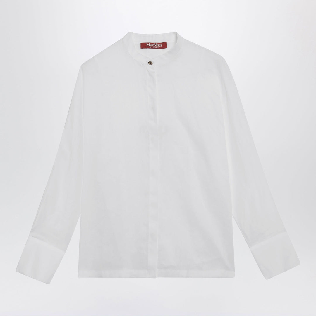 Shirts &amp; Tops Max Mara Studio - Baldili ramie canvas shirt in white Brand