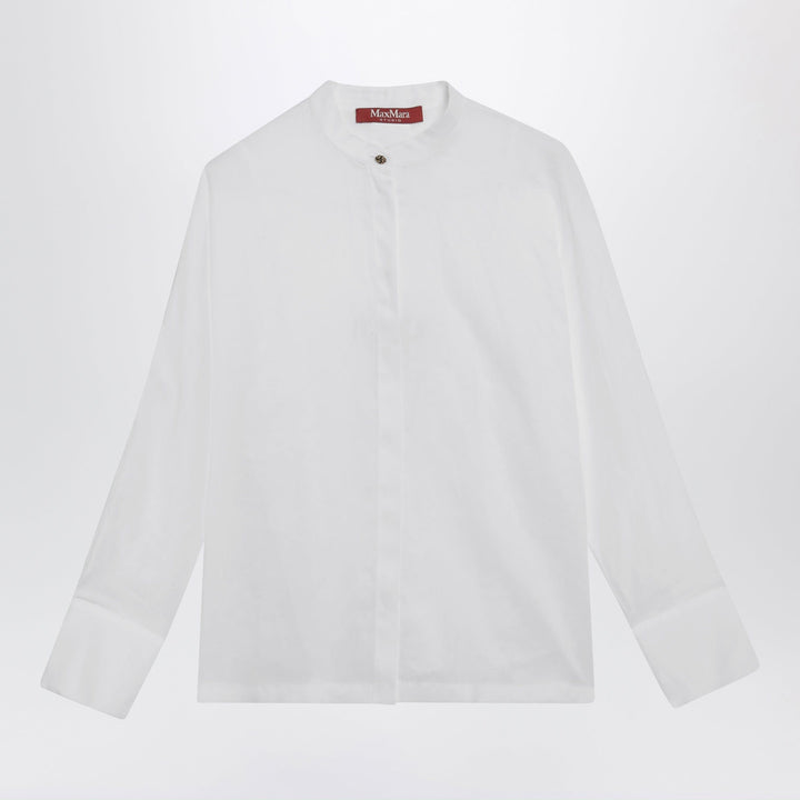 Shirts &amp; Tops Max Mara Studio - Baldili ramie canvas shirt in white Brand