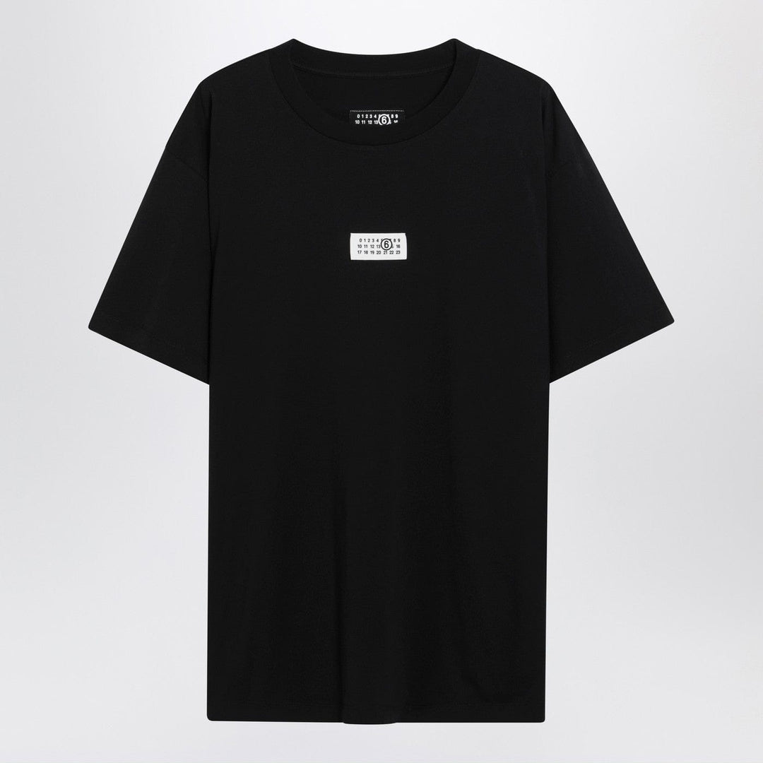 Shirts &amp; Tops MM6 Maison Margiela - Black T-shirt with Numeric Signature patch Brand