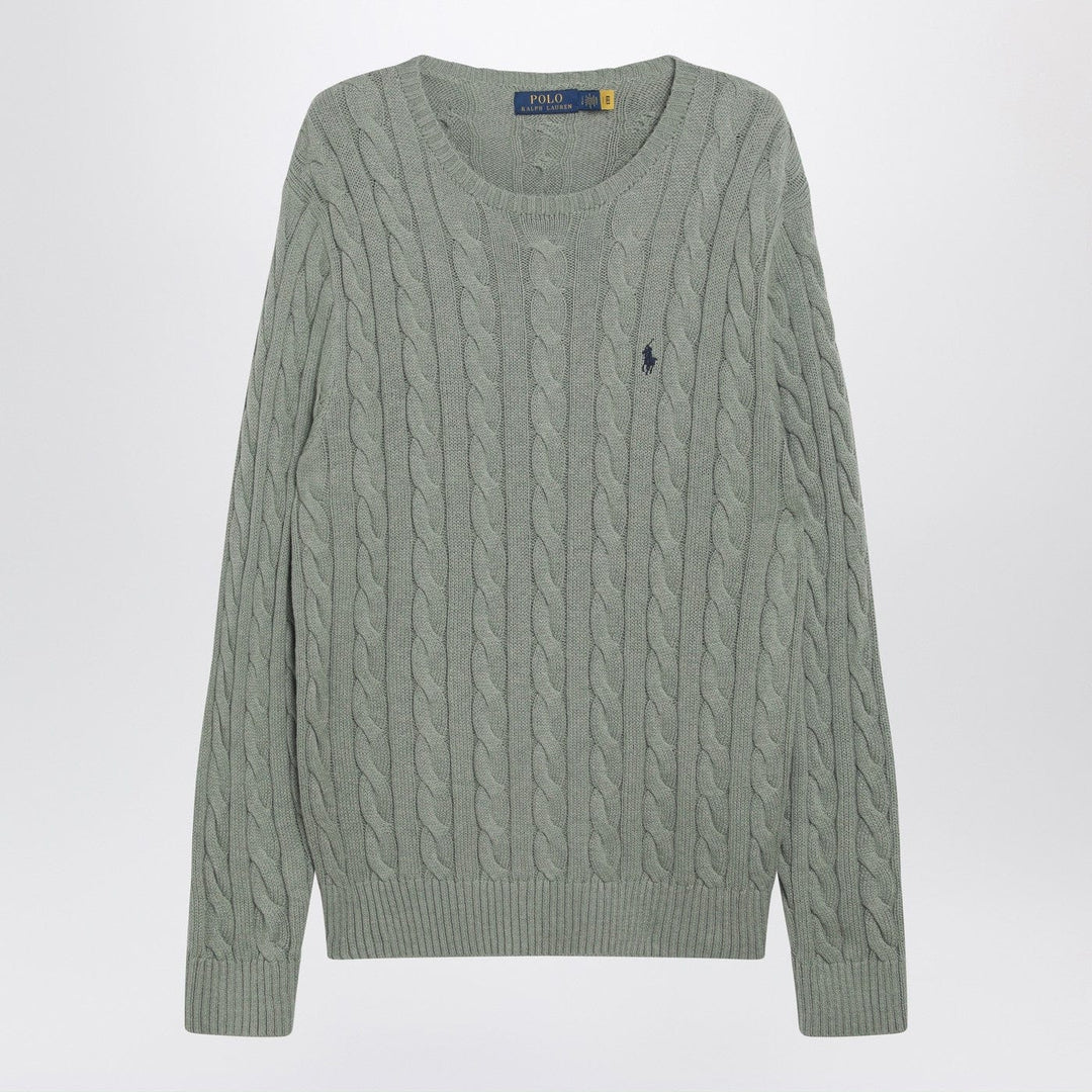 Shirts &amp; Tops Polo Ralph Lauren - Grey-green cotton cable-knit sweater Brand