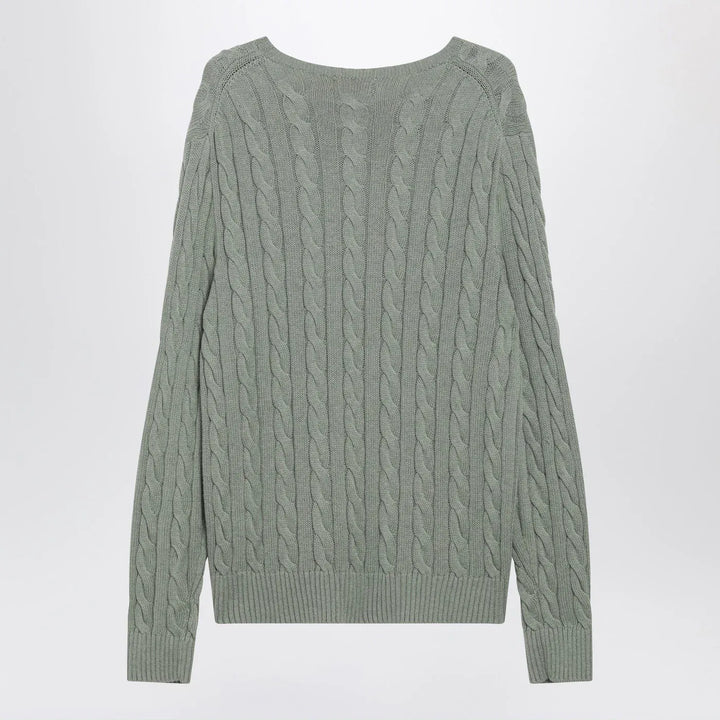 Polo Ralph Lauren - Grey-green cotton cable-knit sweater Brand Shirts &amp; Tops