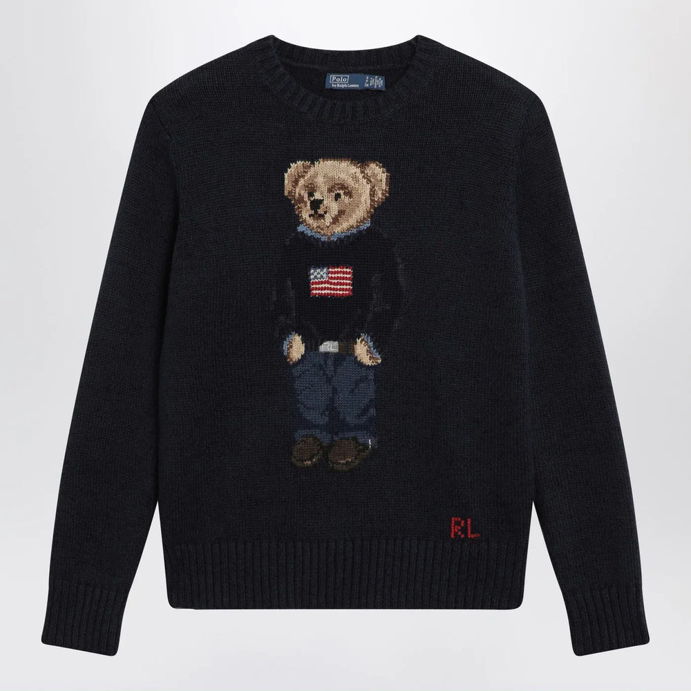Polo Ralph Lauren - Navy blue Polo Bear sweater Brand Shirts & Tops L