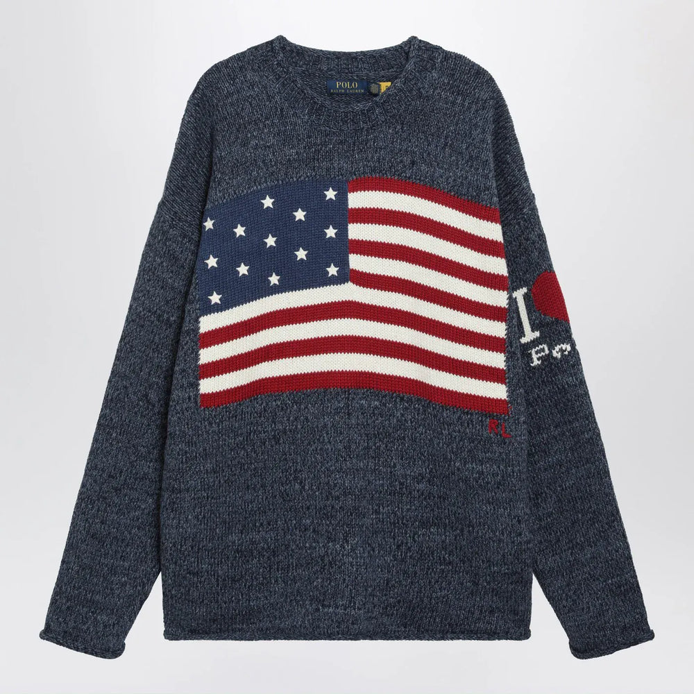 Polo Ralph Lauren - Regular-fit “I Love Polo” flag sweater Brand Shirts & Tops M